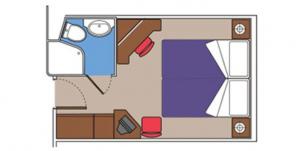 msc cruise line sinfonia chambre intérieure plan 