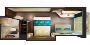 ncl norwegian getaway cabine face à la poupe plan