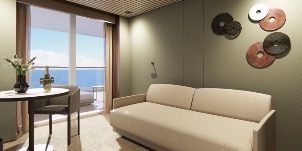 NCL Norwegian Viva Penthouse The Haven Avec Chambre Principale Et Grand Balcon Orienté Vers L'arrière