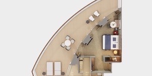 NCL Norwegian Viva Penthouse The Haven Avec Grand Balcon Oriente Vers Arrière Plan