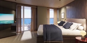 NCL Norwegian Viva Penthouse The Haven Avec Chambre Principale Et Grand Balcon Orienté Vers L'arrière