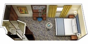 Oceania Cruise Line Croisière Nautica cabine vue mer obstruée