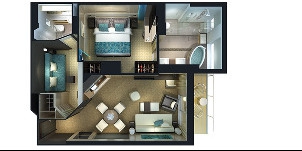 ncl norwegian cruise line breakaway the haven villa familiale avec deux chambres à coucher avec balcon